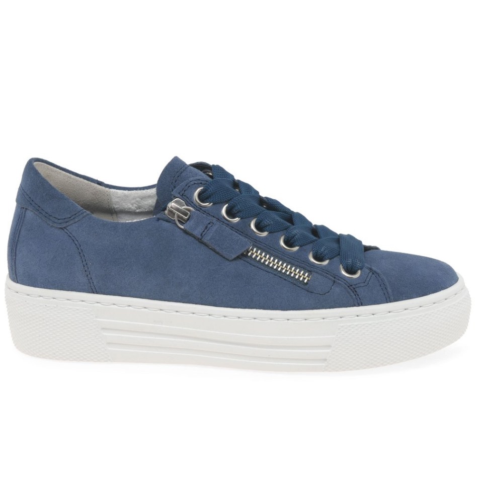 Gabour | Baskets Femme Campus En Daim Jeans Exclusifs